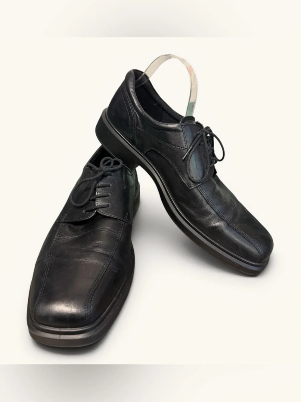 Ecco Helsinki 2.0 Bike Toe Derby Black Leather Size 46 / 12-12.5